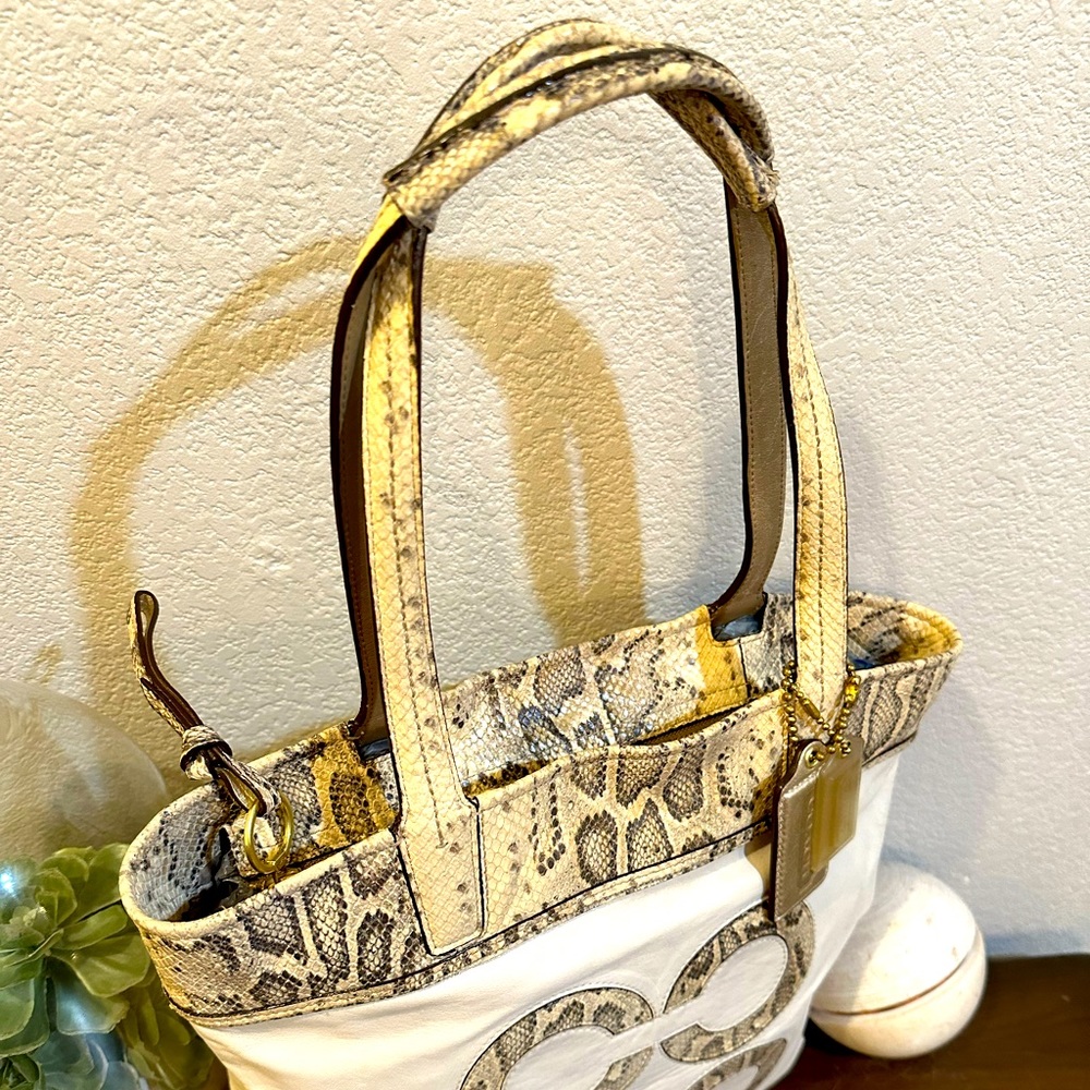 Vintage Coach Audrey Python North South Tote Bag/Shoulder Bag - 17043 - Picture 5 of 16